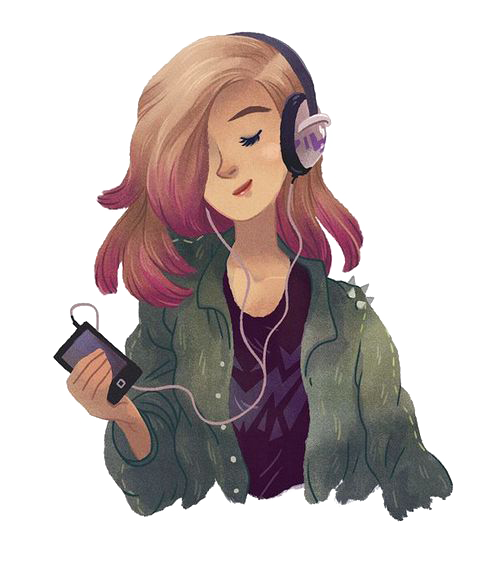 listening to podcast